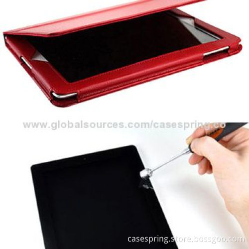 Leather Cases for iPad, Protective Sleeve Embossed, High-temperature Super Magnets